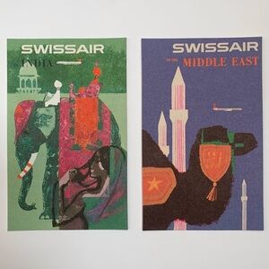 Louis Vuitton jumbo Swiss air luggage stickers